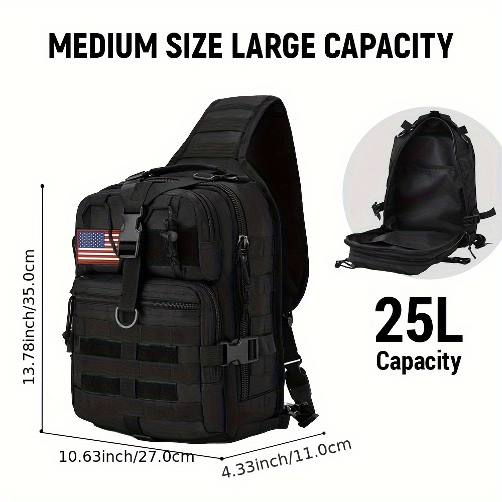 1pc 6.6gal Tactical Sling Back - Edc Everyday Carry Bag บทวิจารณ์และราคา