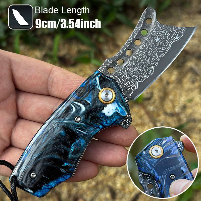 Handmade Damascus Steel Pocket - Edc Carry Pocket Knife บทวิจารณ์และราคา