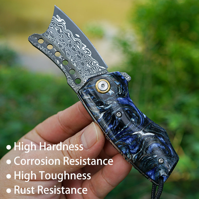 Handmade Damascus Steel Pocket - Edc Carry Pocket Knife บทวิจารณ์และราคา