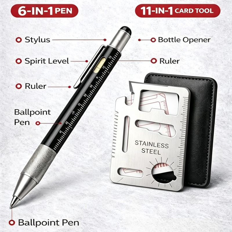 Men Gifts 6-in-1 Multitool Pen - Edc Carry Pen บทวิจารณ์และราคา