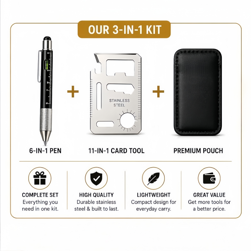 Men Gifts 6-in-1 Multitool Pen - Edc Carry Pen บทวิจารณ์และราคา