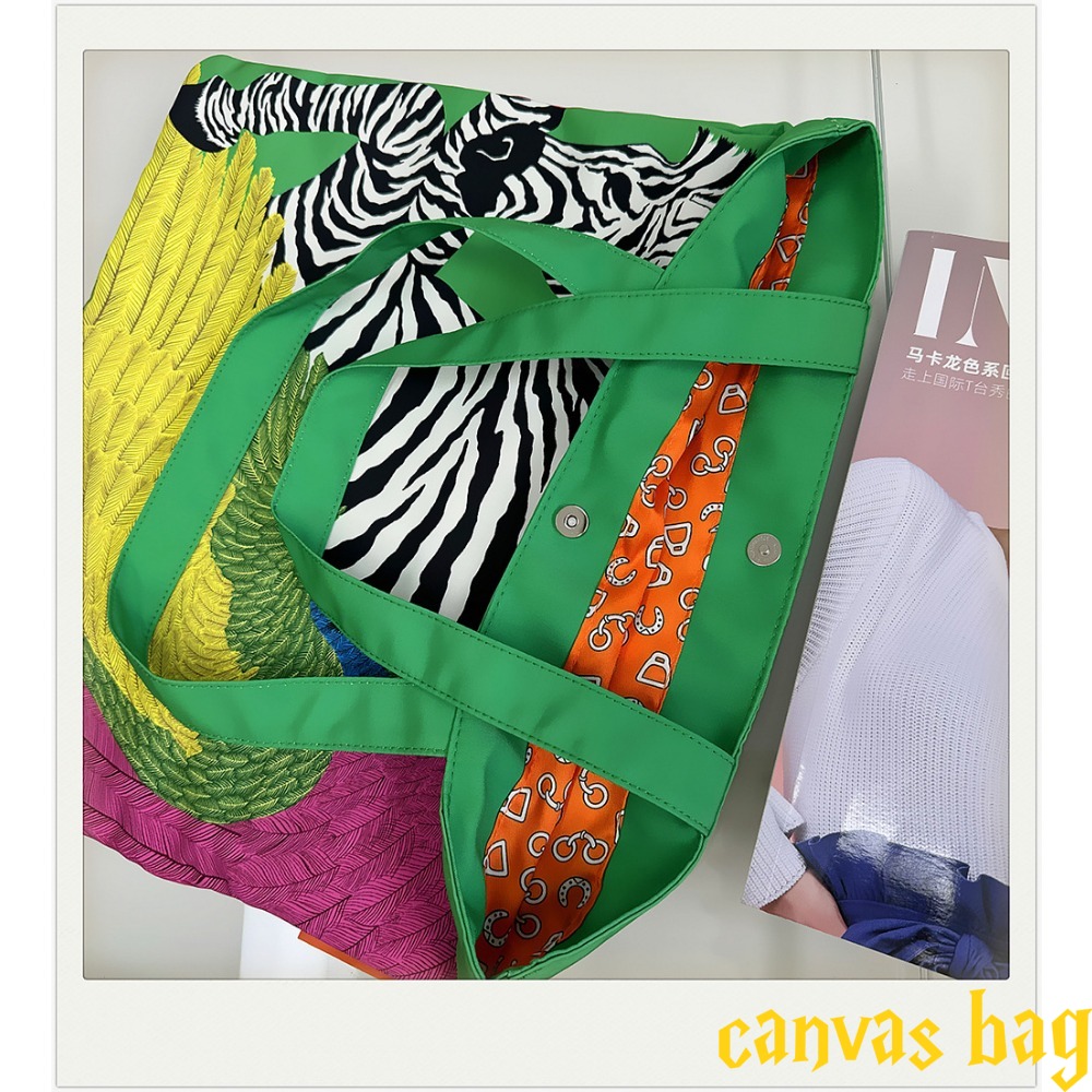 Fashion Multi-color Canvas Bag - Edc Carry Bag บทวิจารณ์และราคา
