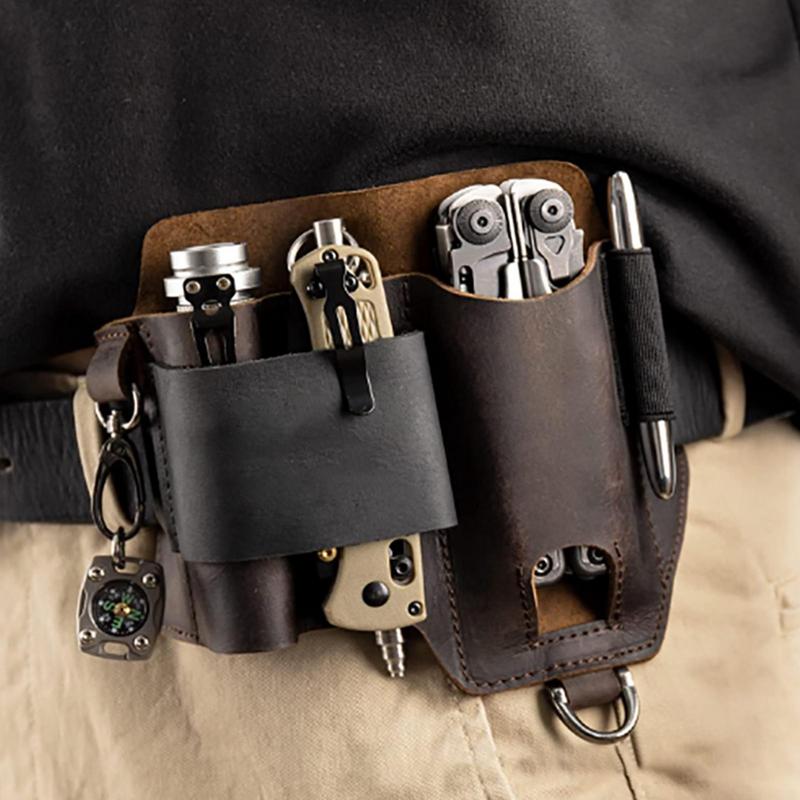 Men Leather EDCs Organizer She - Edc Carry Pen บทวิจารณ์และราคา