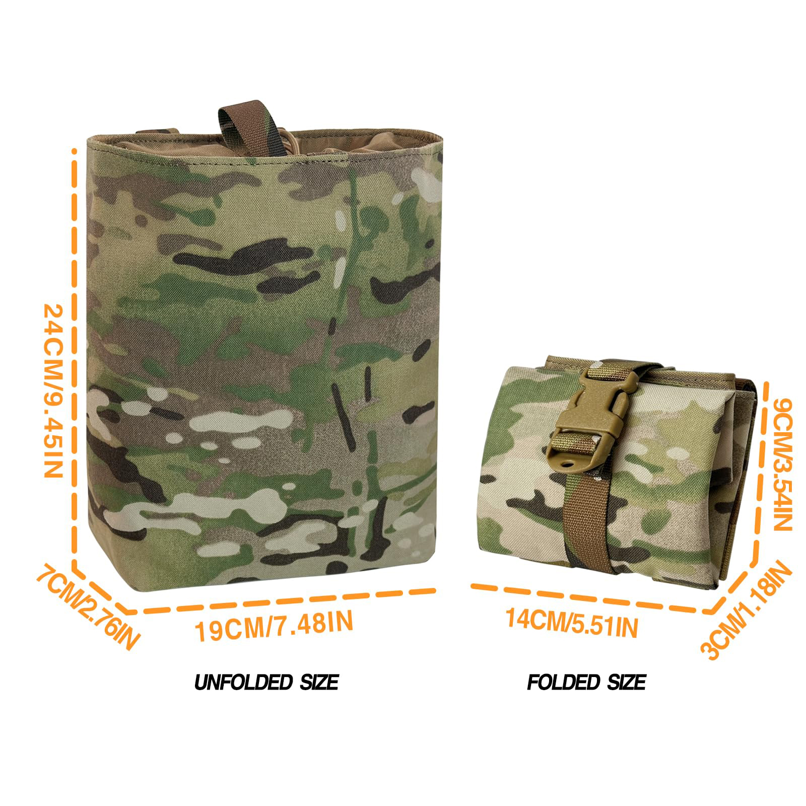 New Molle Folding Dump Drop Ma - Edc Deep Carry บทวิจารณ์และราคา