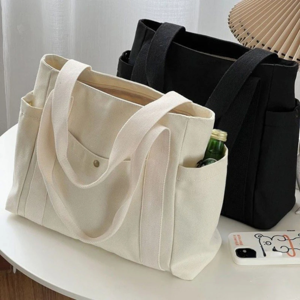 Large Capacity Canvas Tote Bag - Edc Carry Bag บทวิจารณ์และราคา