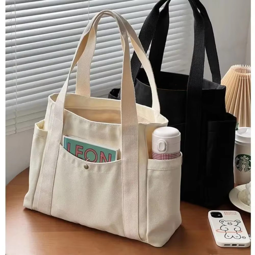 Large Capacity Canvas Tote Bag - Edc Carry Bag บทวิจารณ์และราคา