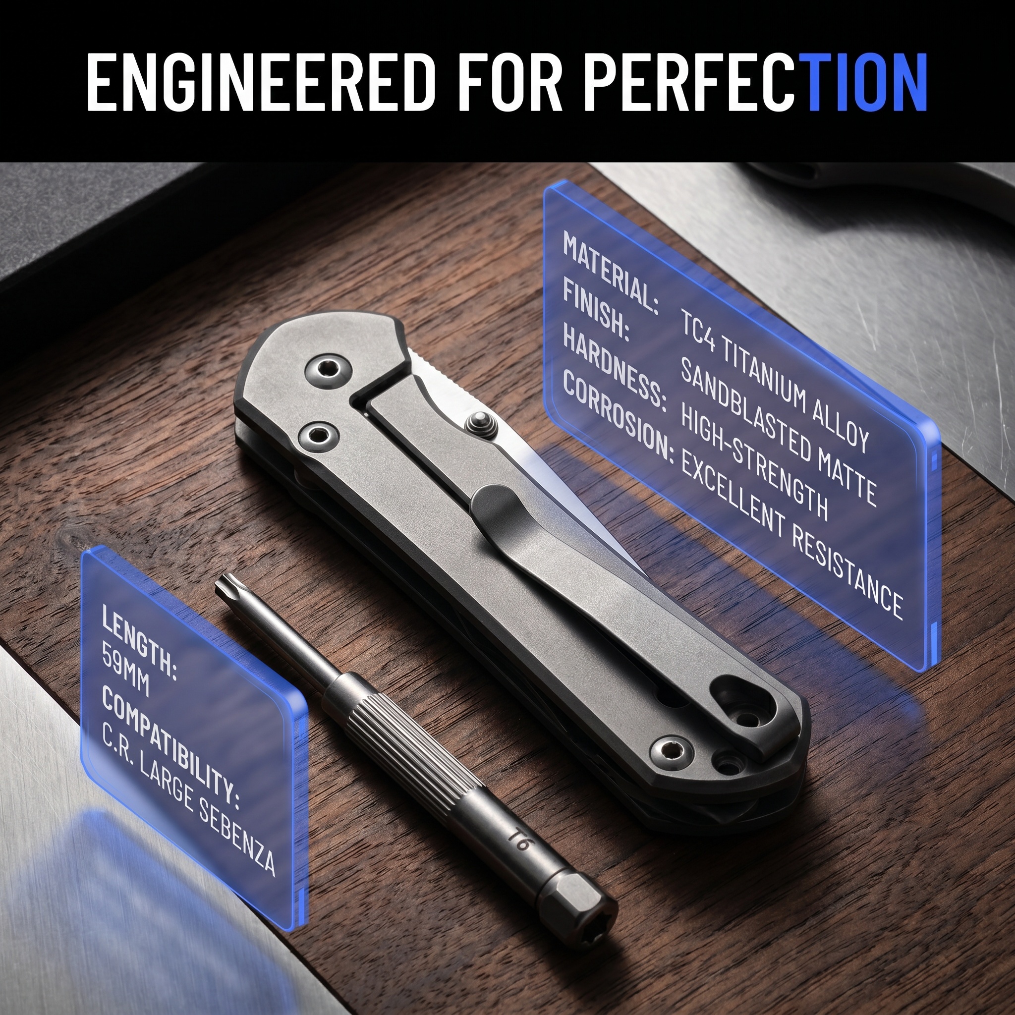 TC4 Titanium Pocket Clip For C - Edc Carry Pocket Knife บทวิจารณ์และราคา