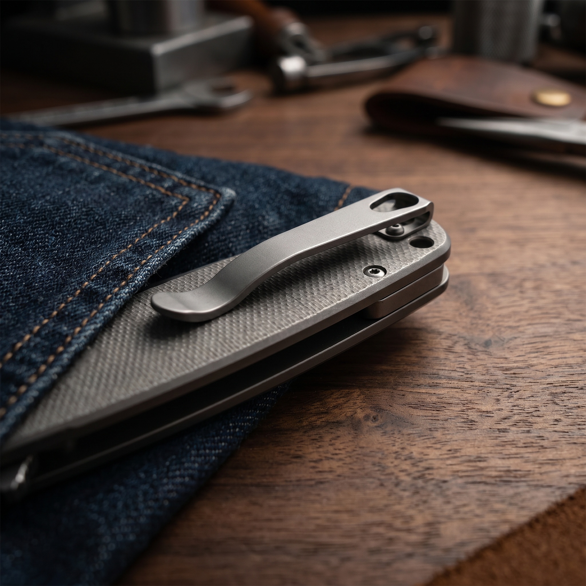 TC4 Titanium Pocket Clip For C - Edc Carry Pocket Knife บทวิจารณ์และราคา